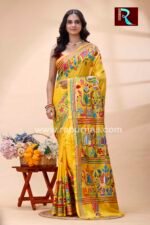Kantha Stitch Work on Art Silk Saree