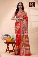 Kantha Stitch Work on Art Silk Saree