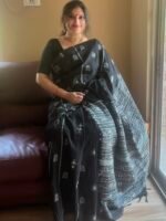 Kantha Stitch Work on Pure Khesh Saree - Image 2