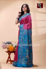 Lambani Embroidery on Gachhi Tussar Silk Saree - Image 3
