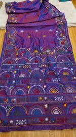 Lambani Embroidery on Blended Silk Saree - Image 2