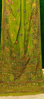 Lambani Embroidery on Blended Silk Saree - Image 2