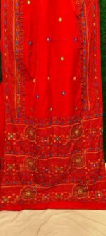 Lambani Embroidery on Blended Silk Saree - Image 2