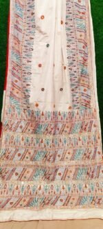 Lambani Embroidery on Blended Silk Saree - Image 2
