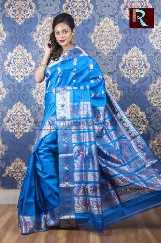 Light Blue Baluchari Silk Saree