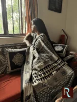 Kantha Stitch on Bangalore Silk Saree